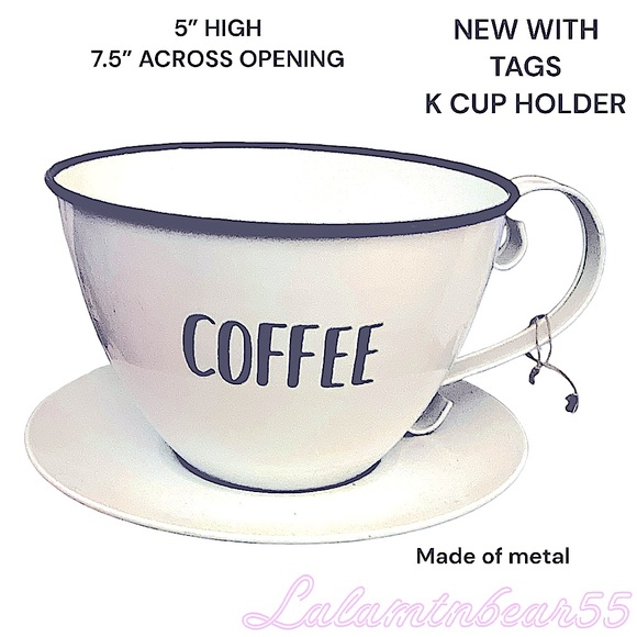 NEW WITH TAGS DECORATIVE K CUP/ACCESSORIES HOLDER-HOLDS 20 K CUPS-MADE OF METAL - Picture 9 of 10